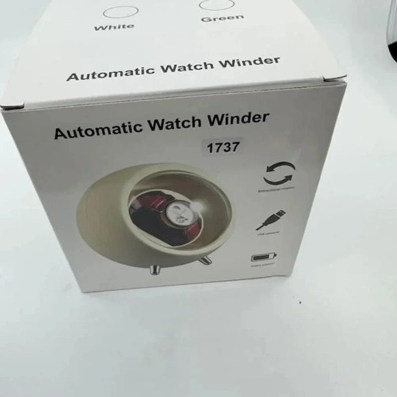 NEW XKIC Automatic Watch Winder Box Craft for Single Watch YBQ01 White - Picture 3 of 5